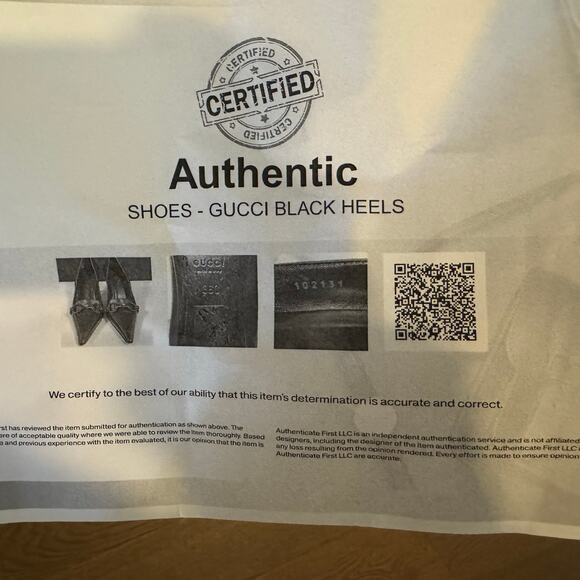 Gucci Black Leather Pumps Horsebit Pointed Toe Size 36C - Picture 13 of 14